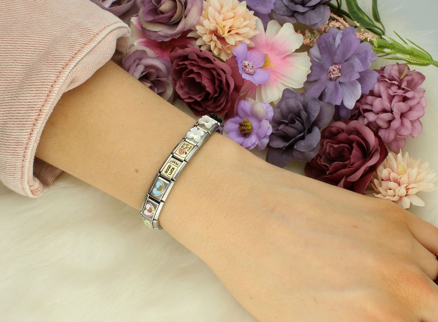 Nomination Link 18K zawieszka złoto płytka Good Luck Ticket  030284 72.jpg